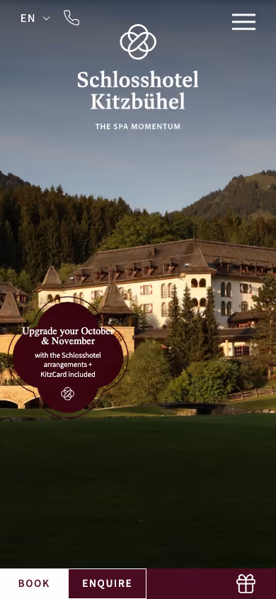 Schlosshotel Kitzbühel website preview — Luxury hotel · Austria